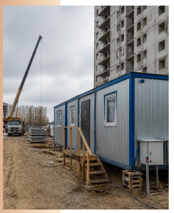 Аренда строительных вагончиков для рабочих в Подольске